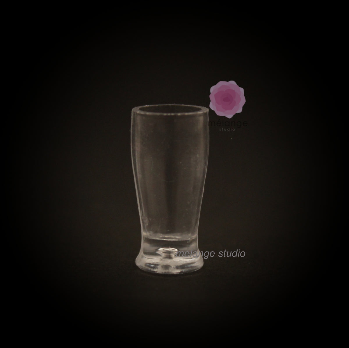 Tall clear miniature pilsner glass